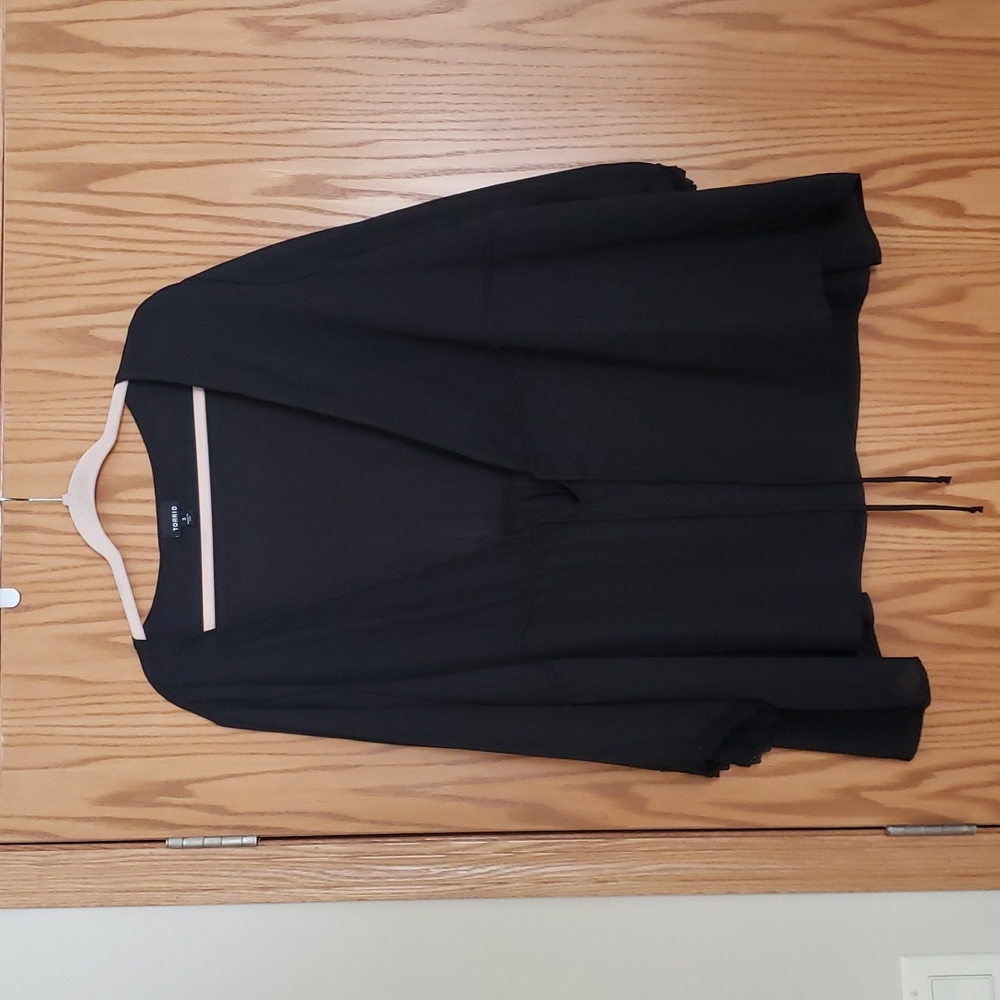 Sheer black blouse